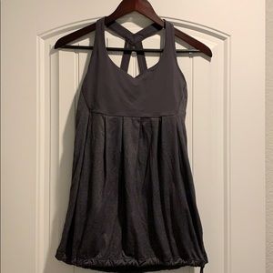 Lululemon Gray Tank Cinched Bottom